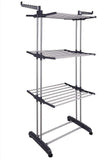 NNEDSZ 3 Tier Foldable Clothes Drying Rack for Laundry Dryer with Hanger Stand Rail Indoor