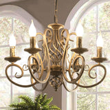 NNEDSZ French Country Chandelier, 6 Lights, Rustic