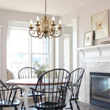 NNEDSZ French Country Chandelier, 6 Lights, Rustic