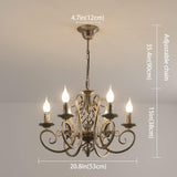 NNEDSZ French Country Chandelier, 6 Lights, Rustic