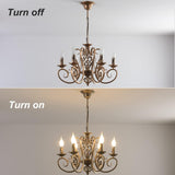 NNEDSZ French Country Chandelier, 6 Lights, Rustic