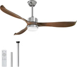 NNEDSZ Modern Ceiling Fan with Lights, Remote, Brown