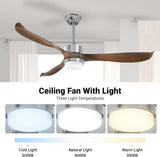 NNEDSZ Modern Ceiling Fan with Lights, Remote, Brown