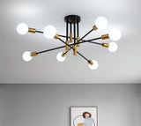 NNEDSZ Modern Black Gold Ceiling Light 8 Lights