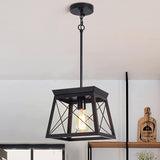 NNEDSZ Farmhouse Pendant Light Rustic Lantern Chandelier Black
