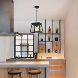NNEDSZ Farmhouse Pendant Light Rustic Lantern Chandelier Black