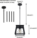 NNEDSZ Farmhouse Pendant Light Rustic Lantern Chandelier Black