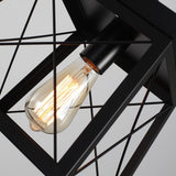 NNEDSZ Farmhouse Pendant Light Rustic Lantern Chandelier Black