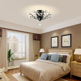 NNEDSZ Crystal Chandelier LED Ceiling Light , 4 lights,  Black