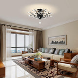NNEDSZ Crystal Chandelier LED Ceiling Light , 4 lights,  Black