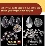 NNEDSZ Crystal Chandelier LED Ceiling Light , 4 lights,  Black