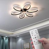 NNEDSZ Modern LED Chandelier Flush Mount Lamp Remote Control (60cm)