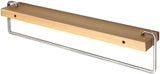 NNEDSZ Wall Mount Solid Wood Shelf with Towel Rack Bar Holder Bathroom Organizer Hanger