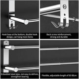 NNEDSZ Stretchable 45-75 cm Towel Bar for Bathroom and Kitchen (Three Bars)