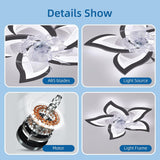 NNEDSZ Low Ceiling Light Fan, Low Profile, 6 Wind Speed, 3 Colors (69 cm)