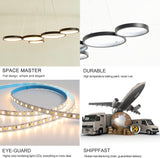 NNEDSZ LED Black pendent Light with Remote Control, 54W
