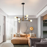 NNEDSZ Sputnik Chandelier Modern Industrial, 6-Light , Black & Gold