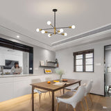 NNEDSZ Sputnik Chandelier Modern Industrial, 8-Light , Black & Gold