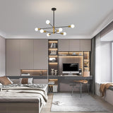 NNEDSZ Sputnik Chandelier Modern Industrial, 8-Light , Black & Gold
