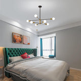 NNEDSZ Sputnik Chandelier Modern Industrial, 8-Light , Black & Gold