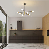 NNEDSZ Sputnik Chandelier Modern Industrial, 8-Light , Black & Gold