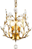 NNEDSZ Crystal Chandelier Vintage, 3 Lights, Gold