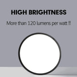 NNEDSZ Flush Mount LED Ceiling Light, Natural, Black 48W