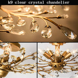 NNEDSZ Crystal Chandelier Vintage, 5 Lights, Gold