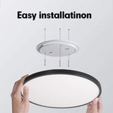 NNEDSZ LED Ceiling Light Fixture, Natural Light, 28W 4500K ,Black
