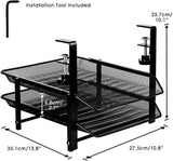 NNEDSZ Under Desk Clamp Storage, Basket Organizer, Drawers