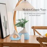 NNEDSZ Ceramic Set of 2 Modern White Vases for Home D�cor