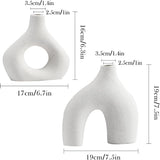 NNEDSZ Ceramic Set of 2 Modern White Vases for Home D�cor