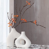 NNEDSZ Ceramic Set of 2 Modern White Vases for Home D�cor