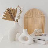 NNEDSZ Ceramic Set of 2 Modern White Vases for Home D�cor