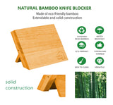 NNEDSZ Natural Bamboo Magnetic Knife Block Holder with Strong Magnets for Home Kitchen Storage & Organisation