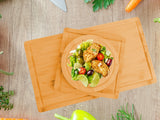 NNEDSZ 3 Pieces Bamboo Cutting Board with Juice Groove and Mobile Holder included for Home Kitchen