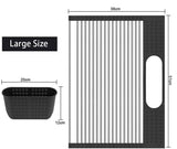 NNEDSZ Large Stainless Steel Roll Up Dish Drying Rack with Utensil Holder for Home Kitchen