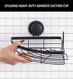 NNEDSZ 2 Pack Round Corner Shower Caddy Shelf Basket Rack with Premium Vacuum Suction Cup No-Drilling for Bathroom and Kitchen