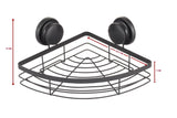 NNEDSZ 2 Pack Round Corner Shower Caddy Shelf Basket Rack with Premium Vacuum Suction Cup No-Drilling for Bathroom and Kitchen