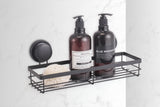 NNEDSZ 2 Pack Rectangular Corner Shower Caddy Shelf Basket Rack with Premium Vacuum Suction Cup No-Drilling for Bathroom and Kitchen