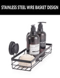 NNEDSZ 2 Pack Rectangular Corner Shower Caddy Shelf Basket Rack with Premium Vacuum Suction Cup No-Drilling for Bathroom and Kitchen