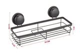 NNEDSZ 2 Pack Rectangular Corner Shower Caddy Shelf Basket Rack with Premium Vacuum Suction Cup No-Drilling for Bathroom and Kitchen