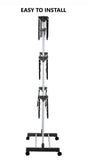 NNEDSZ Folding 3 Tier Clothes Laundry Drying Rack with Stainless Steel Tubes for Indoor & Outdoor Home