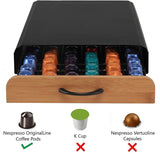 NNEDSZ CARLA HOME Coffee Pods Holder Storage Drawer Compatible with 60 Nespresso Pods for Kitchen Storage & Organisation (Natural)