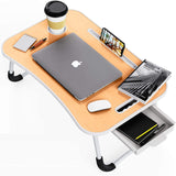 NNEDSZ CARLA HOME Laptop Bed Desk with Storage and foldable legs for Adults, Kids & Home Office