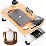 NNEDSZ CARLA HOME Laptop Bed Desk with Storage and foldable legs for Adults, Kids & Home Office