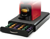 NNEDSZ CARLA HOME Coffee Pods Holder Storage Drawer Compatible with 60 Nespresso Pods for Kitchen Storage & Organisation (Black)