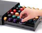 NNEDSZ CARLA HOME Coffee Pods Holder Storage Drawer Compatible with 60 Nespresso Pods for Kitchen Storage & Organisation (Black)