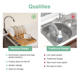NNEDSZ CARLA HOME Foldable Bamboo Dish Drying Rack for Kitchen