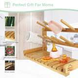 NNEDSZ CARLA HOME Portable Bamboo Baby Bottle Drying Rack